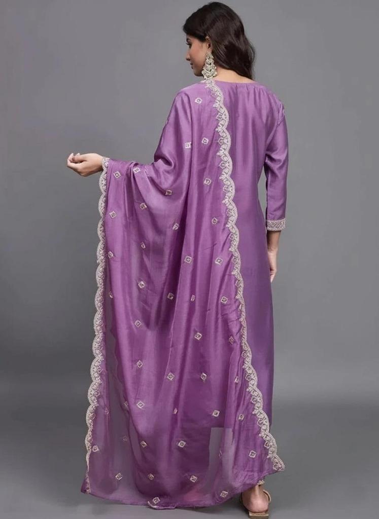 Women Designer Kurta Pant Dupatta Set Indian Party Wear Top Tunic Salwar Suit Kurti Dress