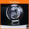 Elegante Bola de Cristal 3D de 60 mm Grabada con Láser Esfera de la Tierra en Miniatura Para Decoración del Hogar