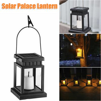 Lanterna solare da giardino Lampada da giardino a LED solare a lume di candela Lampada da terra Lanterna da campeggio esterna Decorazioni da giardino per prato Decorazioni natalizie