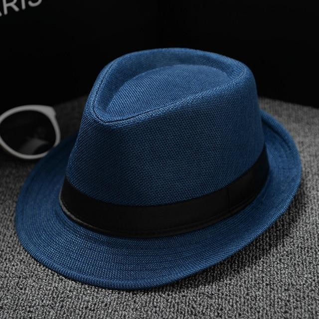 Chapeaux d'été multicolores en option, chapeau de paille solide pour femmes, Fedoras de plage décontractés, chapeaux de soleil Panama, casquettes de Jazz, chapeau de Style britannique