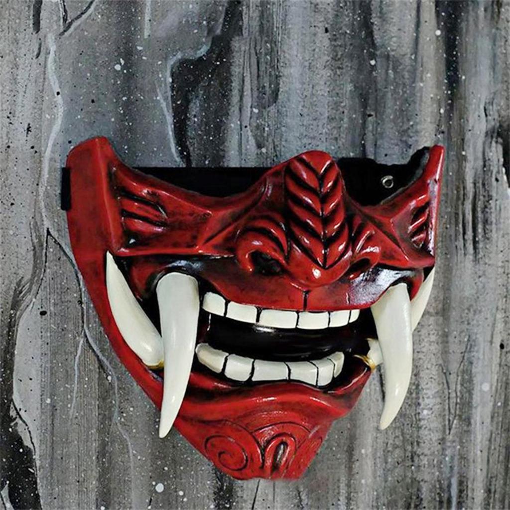 Half Face Protective Masks Prajna Demon Mask for Paintball CS Game Cosplay