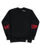 Graver [Unisex] Elbow Love Smile Drawing Sweatshirt_Black