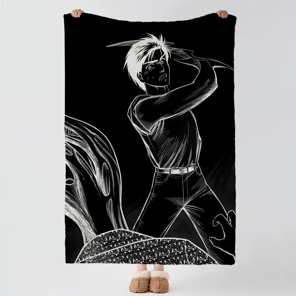 Anime PParasyte Throw Soft Warm Flannel Blanket Multiuse Throw for Bed Sofa Office Air Conditioning Nap Blanket