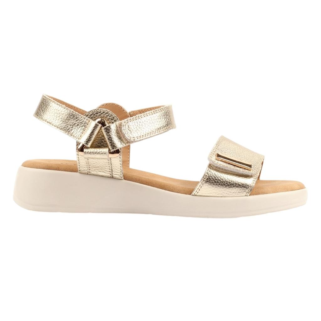 Lunar Womens/Ladies Lark Leather Wedge Sandals