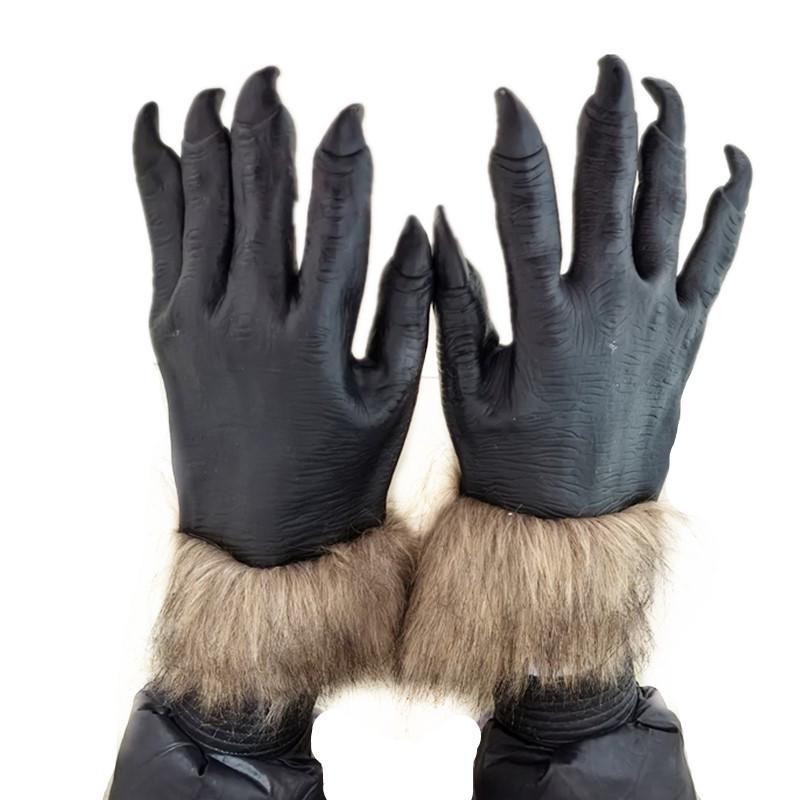 Funny Wolf Head Halloween Gloves Animal Masquerade Costume Props