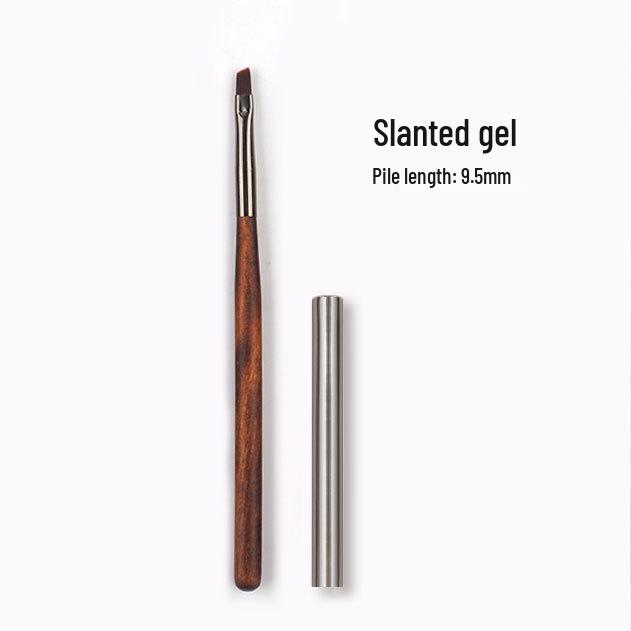 Sada štětců na nehtové umění ze santalového dřeva: Kulaté a ploché gelové štětce, liner, pro přechody, krajky a tečkování