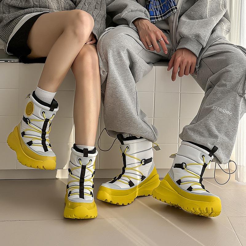 3560 Big Goose Snow Boots for Men and Women Couples Arctic Cold-proof Thick-soled Outdoor Non-slip Winter Cotton Shoes