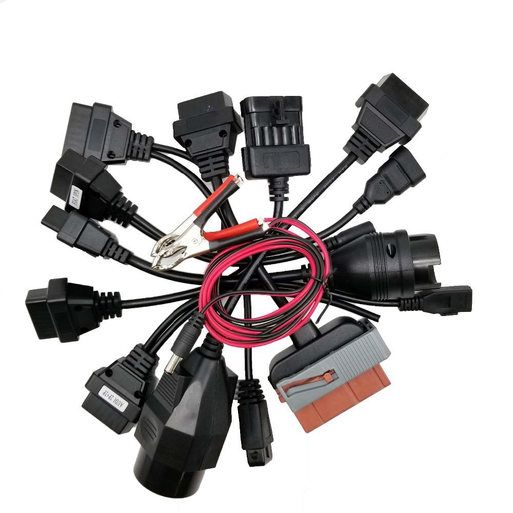 Hot Sale TCS CDP Cables Full Set 8pcs Car Cable adapter OBD2 Diagnostic Connector Cable Full Set 8 Car Cables For TCS CDP Pro