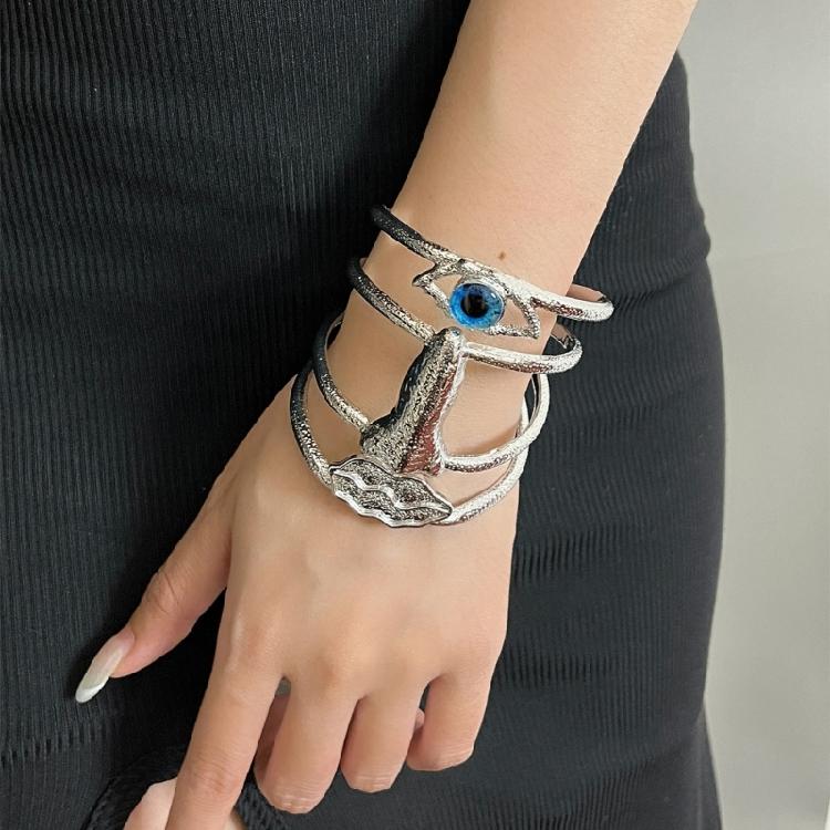 Unisex Adjustable Metal Bangle Vintage Jewelry Lightweight Retro Inspired Wrist Accessory Perfect for Gift Giving