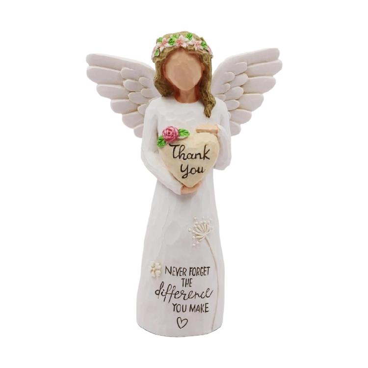 

Resins Heart Angel Figurines Sculptures for Home Decorations Remembrance Gift Sympathy Angel Figurines Table Ornament 1