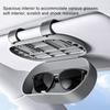 Universal Clip-On Car Sunglasses Holder Sun Visor Eyeglass Case Anti-Scratch Auto Organizers Fits All Vehicles