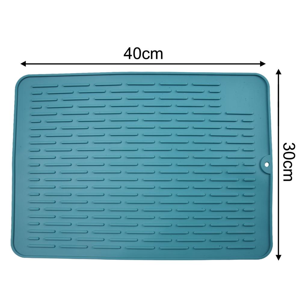 Zielono-Różowa Mata do Suszenia Naczyń Silikonowa Mata do Naczyń Mata do Zlewu Silikonowa Antypoślizgowa 40cm X 30cm Szybkoschnąca Wielofunkcyjna