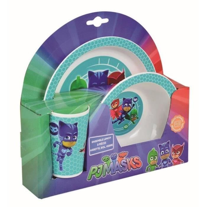 Ensemble repas - FUN HOUSE - PYJAMASQUES - Garçon - À partir de 3 ans - Polypropylène