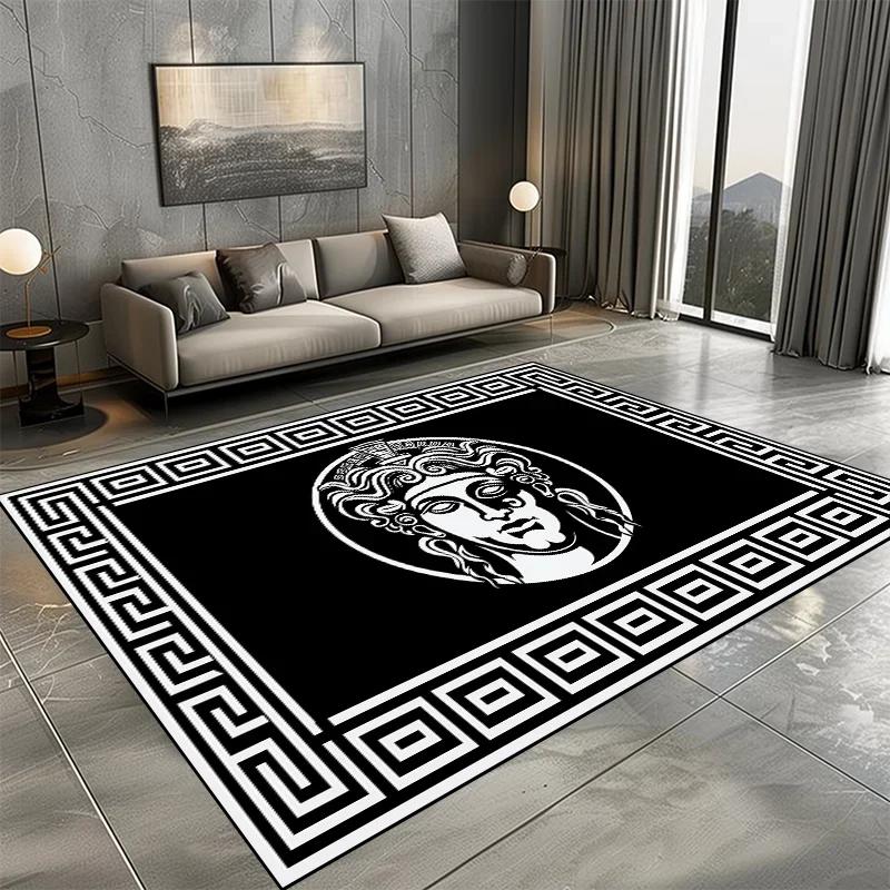 Modern Luxury Carpet for Living Room Fashion Design Big Size Rugs Cloakroom Non-slip Floor Mats Bedroom Bedside Soft Carpets