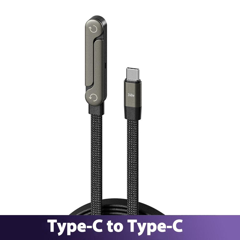 

65W Usb Fast Charging Cable With Foldable Phone Holder 2-In-1 Type-C Quick Charge Data Wire Usb C Charging Line For Mobile Phone Set 1m