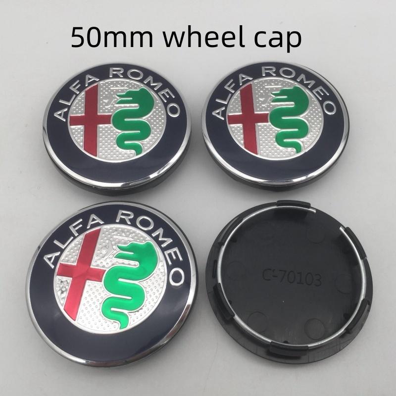 Voor 3D 50mm Voor Alfa Romeo 147 156 159 Auto embleem Wielnaaf Centerkap Badge covers sticker Decals Styling