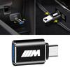 Adaptateur de chargeur de voiture M-LOGO Convertisseur TypeC vers USB Accessoires de voiture Pour BMW E90 E60 E46 E39 F30 F10 E87 X3 X4 X5 X6 X7 X1 G30 G20 Z3 Z4