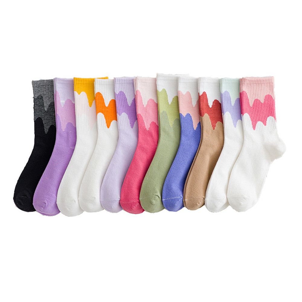 

Creative Cute Hip-hop Style Rainbow Sock Stockings Ice Cream Socks Harajuku 9