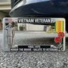 Vietnam Veteran License Plate Frame Patriotic Metal Car Tag Frame 1955-1975 Vietnam Vet Honor License Plate Frame Holder for Standard US Vehicles