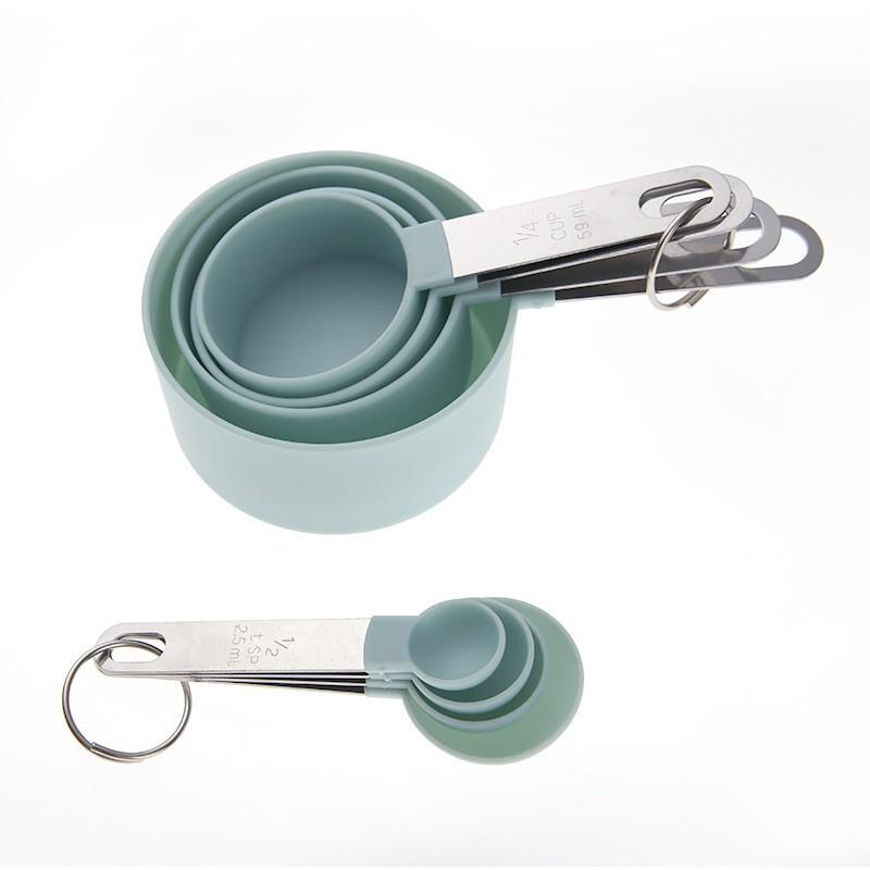 8-Piece Kitchen Measuring Spoon & Cup Set with Stainless Steel Handles