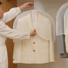 5Pcs Semi-Package Clothes Dust Cover Waterproof Transparent Suit Coat Storage Bag Short Wardrobe Hanging Clothes Cover