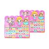 1Sheet Colorful Kid Crystal Stick Earring Sticker Kids Jewellery Party Toy Gift Fashion