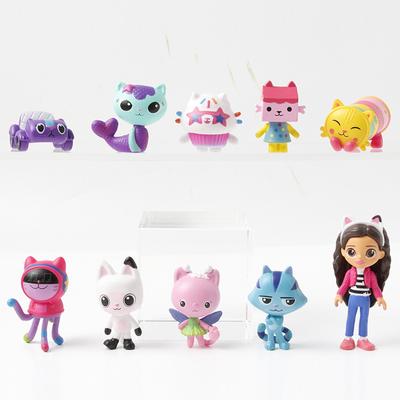 Gabby'Sdollhouse 10ks/Sada Anime Figurka Roztomilá Kolekce Kreslený Model Gabby Stolní Ozdoba Dárek k Narozeninám pro Fanoušky