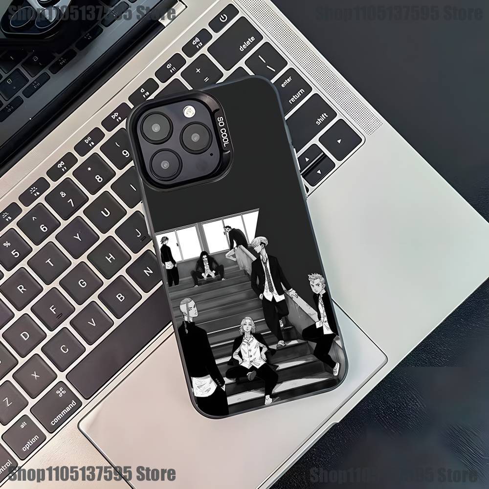 Tokyo Revengers Cool Phone Case For iPhone 17,16,15,14,13,12,11,Pro,XS,Max,Plus,Mini,SE4,E Black Matte Shockproof Cover