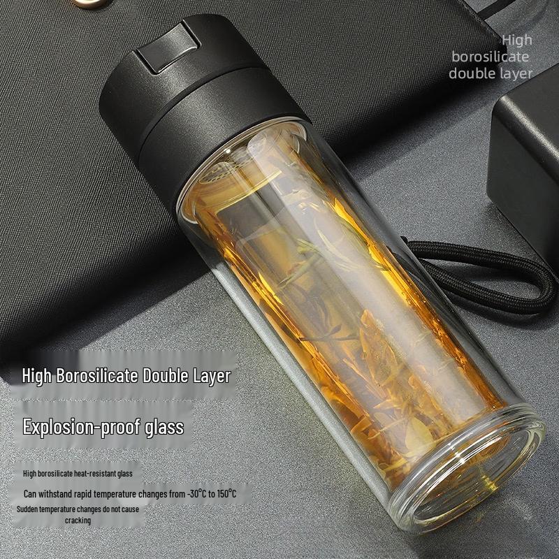 Shangqi Double-Wall Glass Tea Infuser Bottle