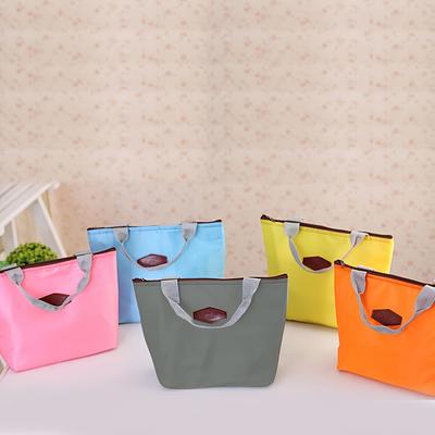 Candy Colored 5 Pcs Waterproof Lunch Bags Thermal Picnic Bag with Ice Pack Bento Box Organizer for Daily Use