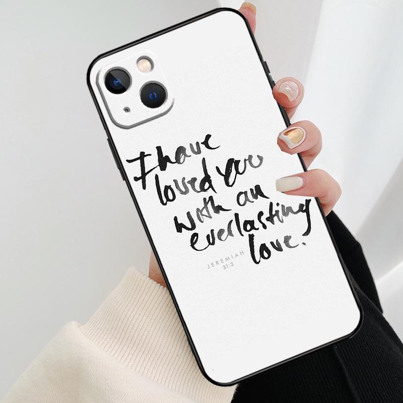 Christ Jesus Bible Verse Cross Phone Case For iPhone 17 Pro Max 16 15 11 13 12 14 Pro Max mini 15 16 Plus 16e 17 Air Cover