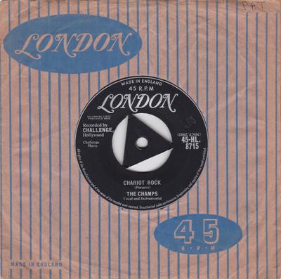 7inch Record CHAMPS - Chariot Rock 45HL8715 London Records 1958 UK Rock Used