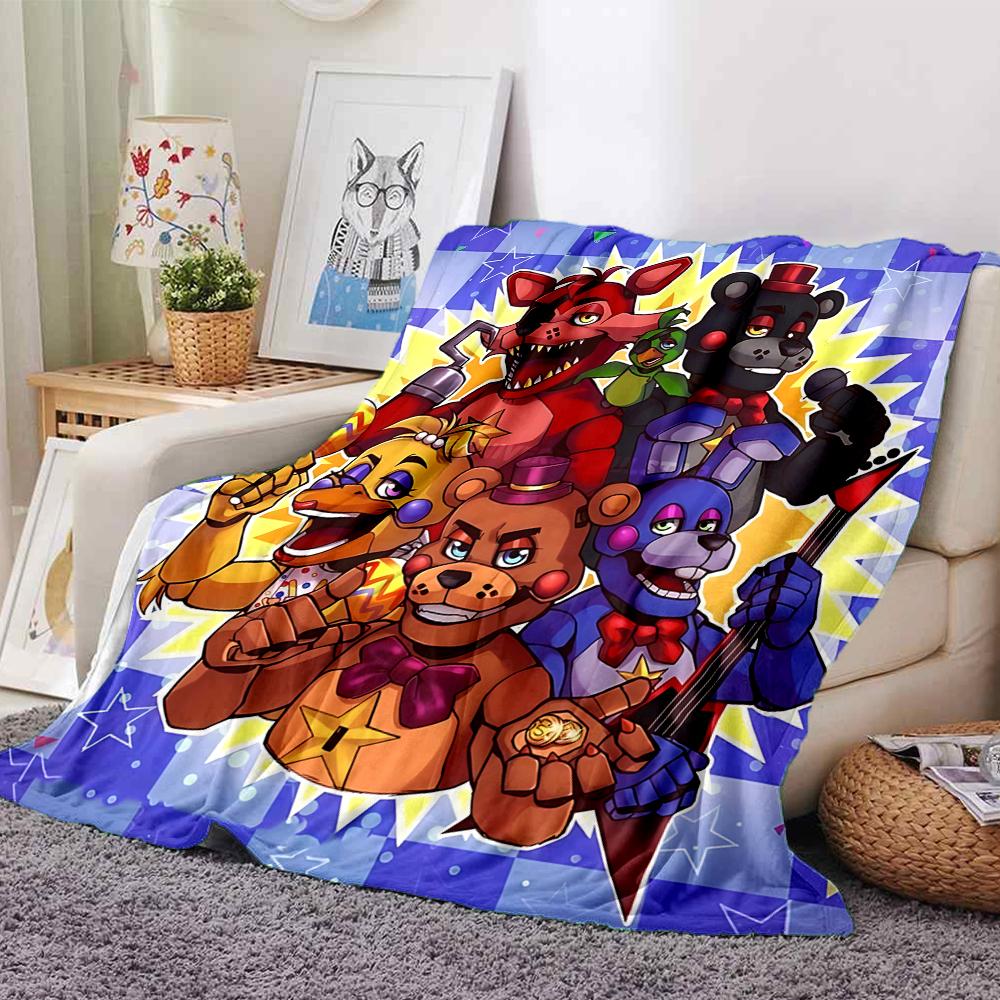 1Pc Five Nights Freddy'S Blanket For Couch Bed Plush Cozy Fuzzy Blanket Super Soft Warm Blankets For Fall And Winter 0918218