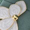 1 Pair Stud Earrings 3D Layered Petal Design Lightweight Alloy Ear Studs French Style Daily Wear Jewelry Gift