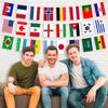 48 Internationale Länderflaggen Banner-Girlande für Fußball-Dekoration Multinationale Flaggen-Girlande für Outdoor-Indoor-Veranstaltungen Partys und Feiern