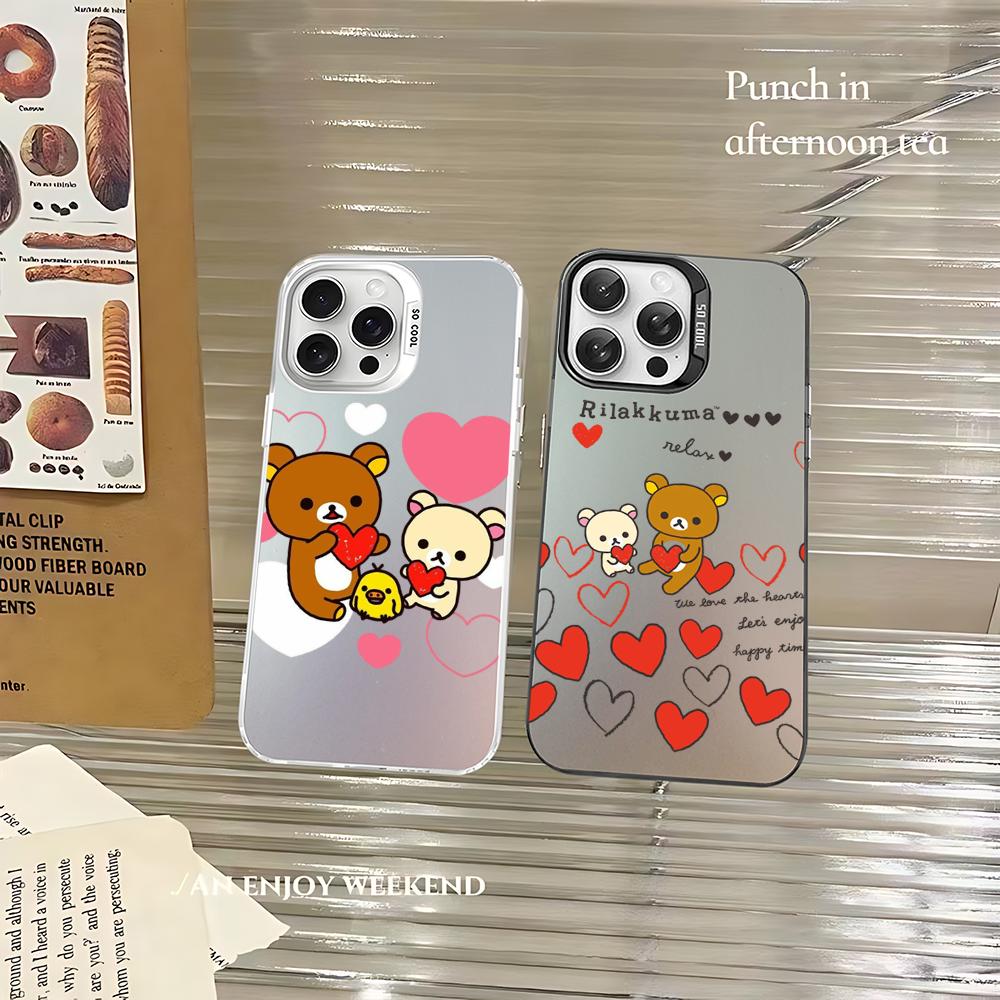 Rilakkuma Phone Case For iPhone 16 15 14 13 12 11 Pro Max X XR XSMAX 8 7 Plus Matte Shockproof Back Cover