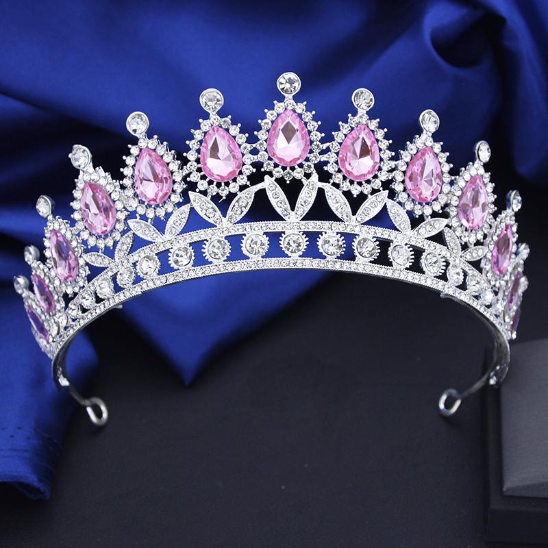 Vintage Water Drop Crown for Queen Bridal Prom Wedding Dress Hair Jewellry Bride tiaras Cosplay Head Accessories