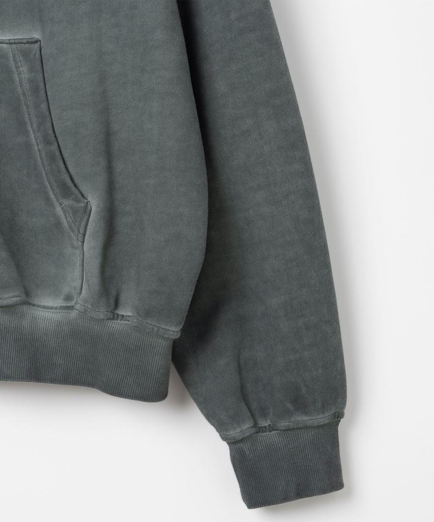 Millo Archive Spread Easy Washed Zip-Up Hoodie [Fade Green]
