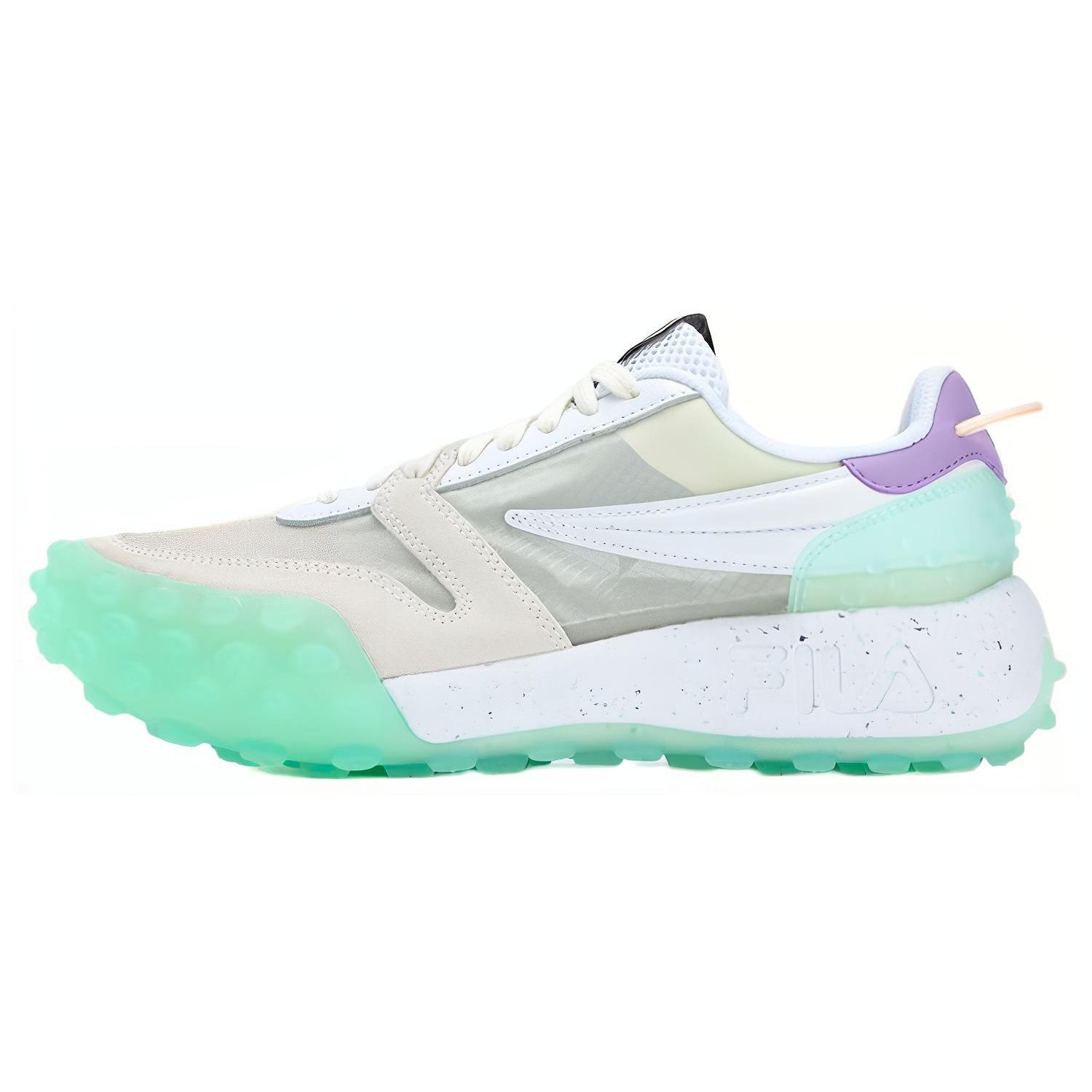 FILA Gara Textile, Synthetic Leather, TPU Low top Casual Running Shoes Women s White Cyan F12W323101FVW 36