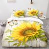 Yellow Sunflowers King Queen Duvet Cover Beautiful Floral Bedding Set For Kids Girls Women Girly Lovely Flowers Soft Quilt Cover