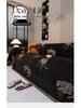 Black Modern Minimalist Sofa Cover: All-Season, Universal Fit, One-Piece Full Blanket Pad