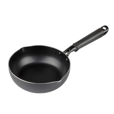 Pearl Metal Extra Deep Frying Pan 20cm IH Compatible Limited Matte Black Deep BLKP Black [BLKP] AZ-5005