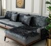 Silky Velvet Leather Sofa Covers Warm Towel Couch Cover Full Coverage Universal Winter Plush Non-slip Sofa Cover
