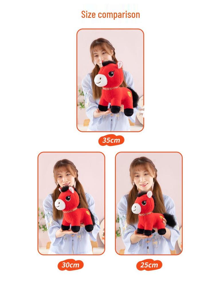 Zodiac Horse God of Wealth Plush Toy - Year of the Horse Home Decor Gift