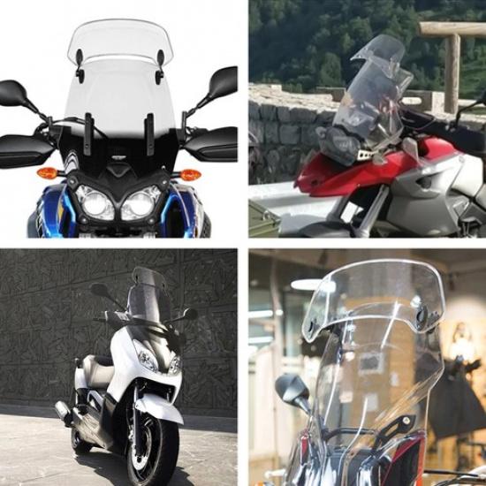 Clip On Motorcycle Windshield  Spoiler Wind Screen Deflector EOA