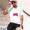 Pure Unisexs Casual Loose And Fashionable Norway Grh Printed Breathable Short Sved Round Neck Tshirt 2026 New Model Shortsleeve