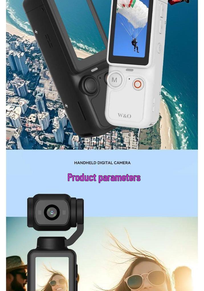 Ultra HD Pocket Digital Camera - Anti-shake Vlog & Sports Recorder for Outdoor Cycling