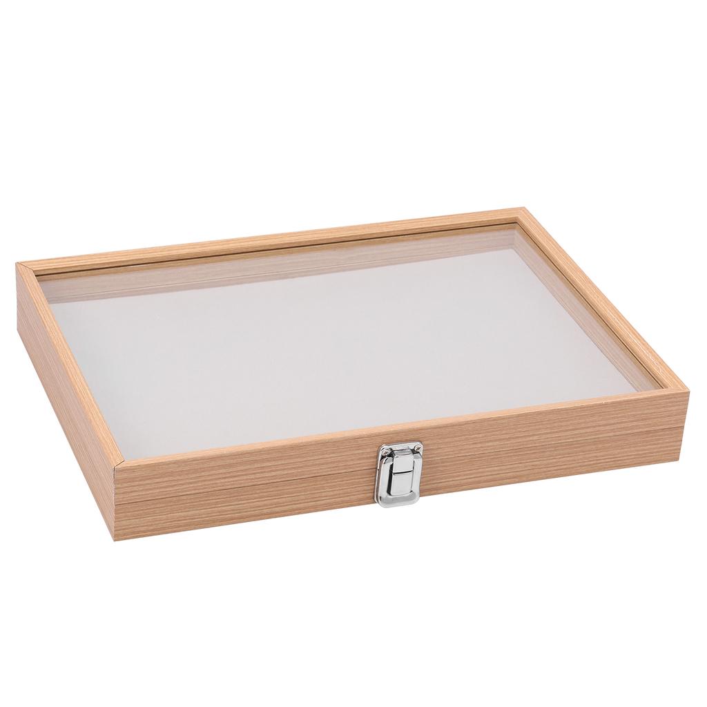 Pin Display Case Dustproof Badge Storage Box Enamel Pin Display Case with Clear Lid For Medal Jewelry Collection Display Frame