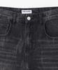 MILLO ARCHIVE Layered Washed Denim Bermuda Pants [Washed Black]