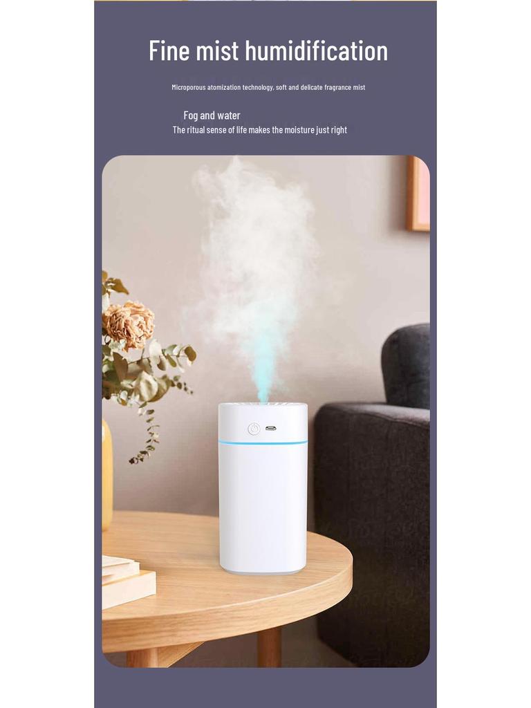 Compact USB Aroma Diffuser & Humidifier with Night Light for Home, Bedroom, and Car